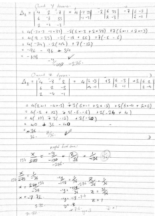 Matrices Solving Equations Using 3x3 Determinants Mathematics Stack - Download Incredible Minimal Texture | Mobile