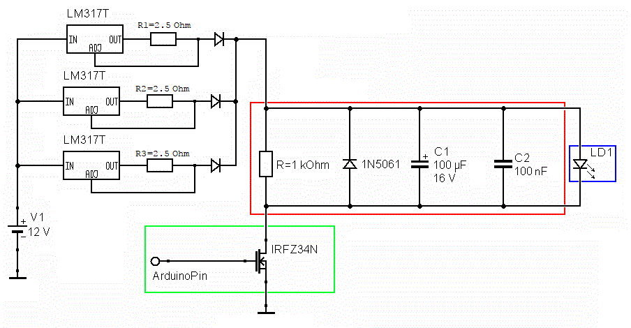Simple Constant Current Regulator For A 1 6a Laser Led