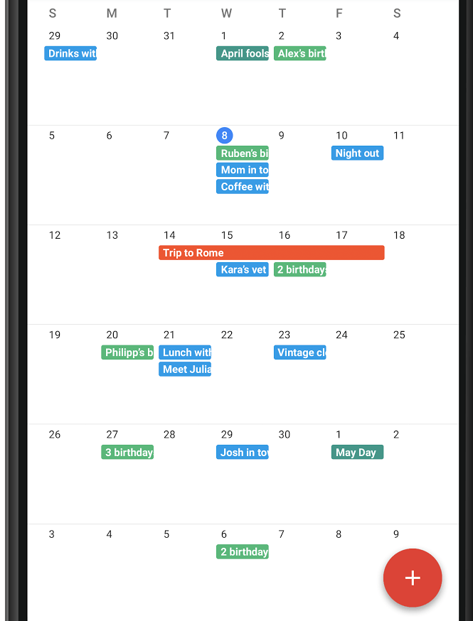 In the past people used to visit bookstores, local libraries or news vendors to purchase books and newspapers. How To Create A Calendar With Task Or Activities In Android Stack Overflow