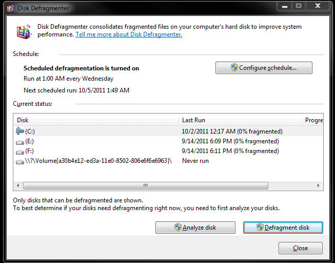 Image Result For Unknown Volume Listed Under Windows Defragmenter Super User