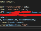 C Cosmosdb System Argumentnullexception Value Cannot Be Null