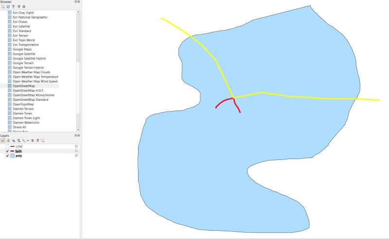 Polygon Creation Qgis Cutting A Shape With Multiple Non Contiguous Lines Geographic - Mountain Design Collection - Desktop Quality