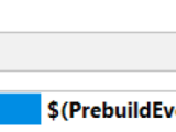 C Execute Pre Build Event With Project Defaults Pre Build Event