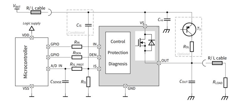 Microcontroller High Side Driver Schematic Electrical Engineering Stack Exchange - HD Vintage Backgrounds for Desktop