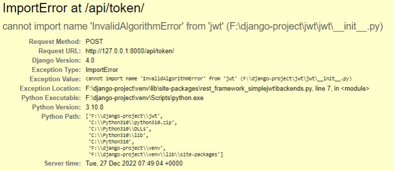 Django Cannot Import Name Invalidalgorithmerror From Jwt Stack - Space Backgrounds - Elegant Retina Collection