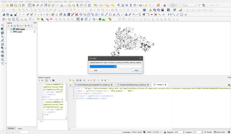 Loading Wfs Layer Using Pyqgis Geographic Information Systems Stack - Premium Vintage Photo Gallery - Mobile