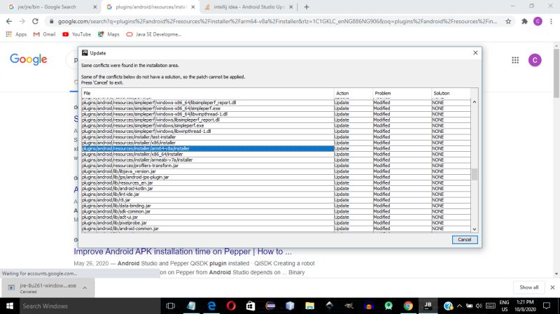 Some Conflicts Were Found In The Installtion Area When Upgrade Android Studio Stack Overflow - Professional City Wallpaper - Mobile