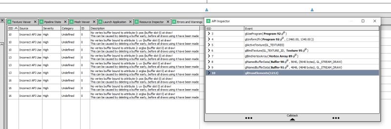 Opengl Incorrect Api Use Renderdoc Compatibility Bugs Errors - Desktop Light Illustrations for Desktop