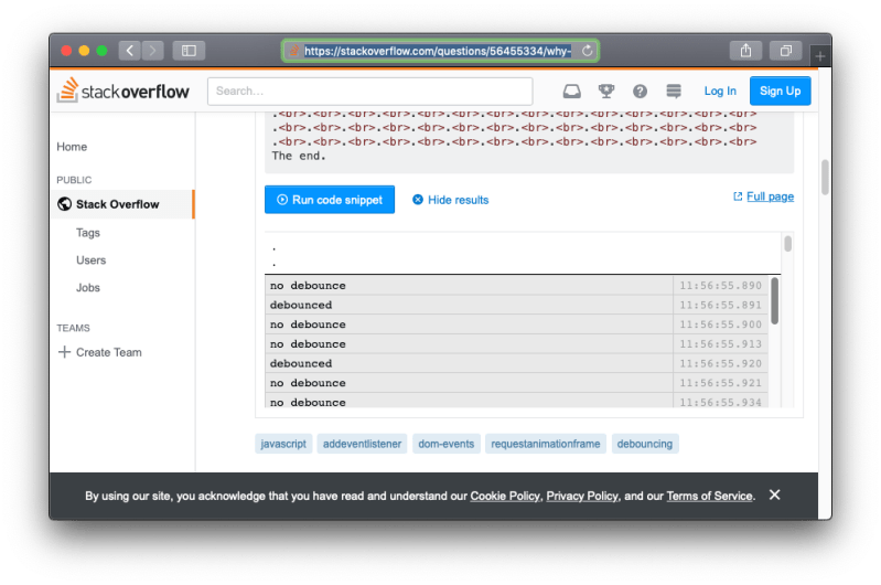 Javascript Why Doesn T This Requestanimationframe Debounce Example Work Stack Overflow - Premium Nature Illustration Gallery - HD