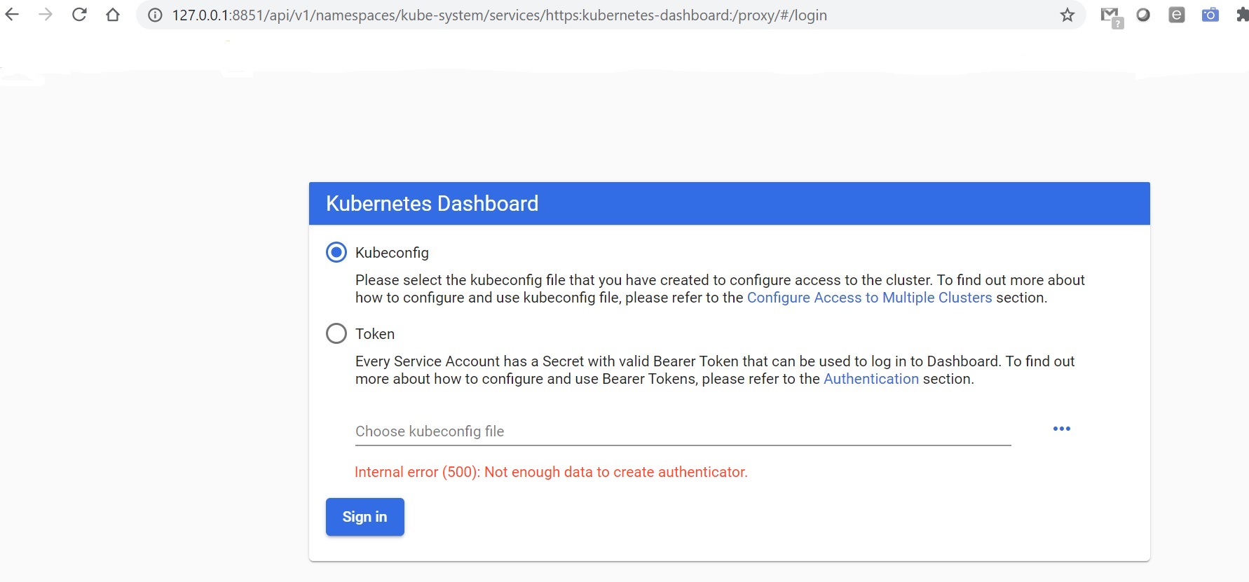 Sign in with google sign in with facebook. Not Able To Browse Kubernetes Dashboard For Clusters Created In Azure Stack Overflow