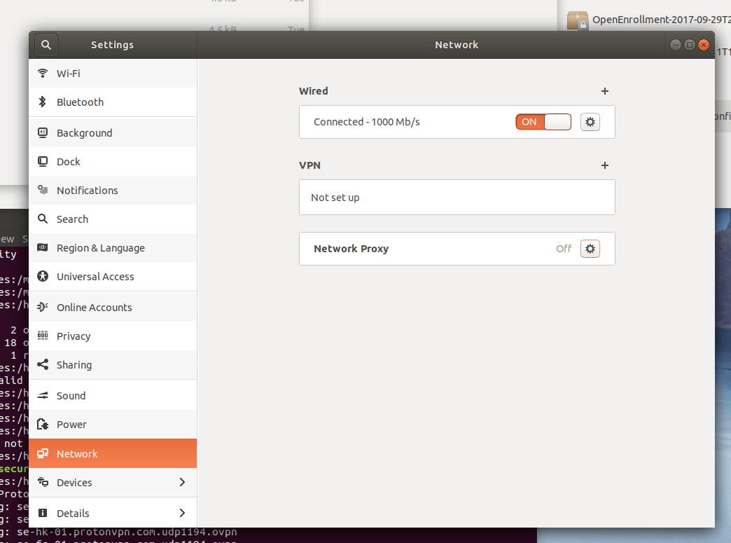 Protonvpn is a virtual private network service provider operated by the swiss company proton technologies ag, the company behind the email . Vpn Setting Up Protonvpn For Ubuntu 17 10 Not Working The Interface On Ubuntu 17 Is Different On The Tutorials And I M Not Sure How To Set This Up Ask Ubuntu