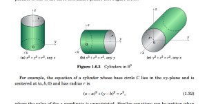 cylinder equation geometry question vector calc stack math mathematics point read simple excerpt