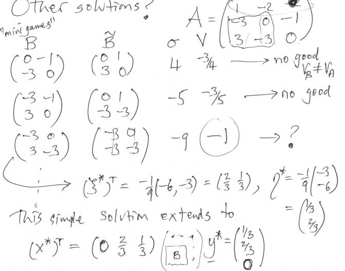 Matrices Finding Extreme Solutions To Zero Sum Games Mathematics - HD Vintage Backgrounds for Desktop