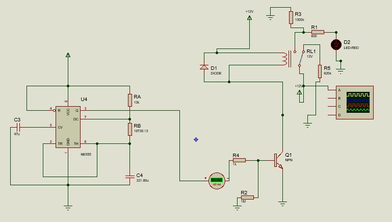 Relay Toggle Circuit Using A 555 Timer Diy Electronics Circuit - HD Abstract Images for Desktop