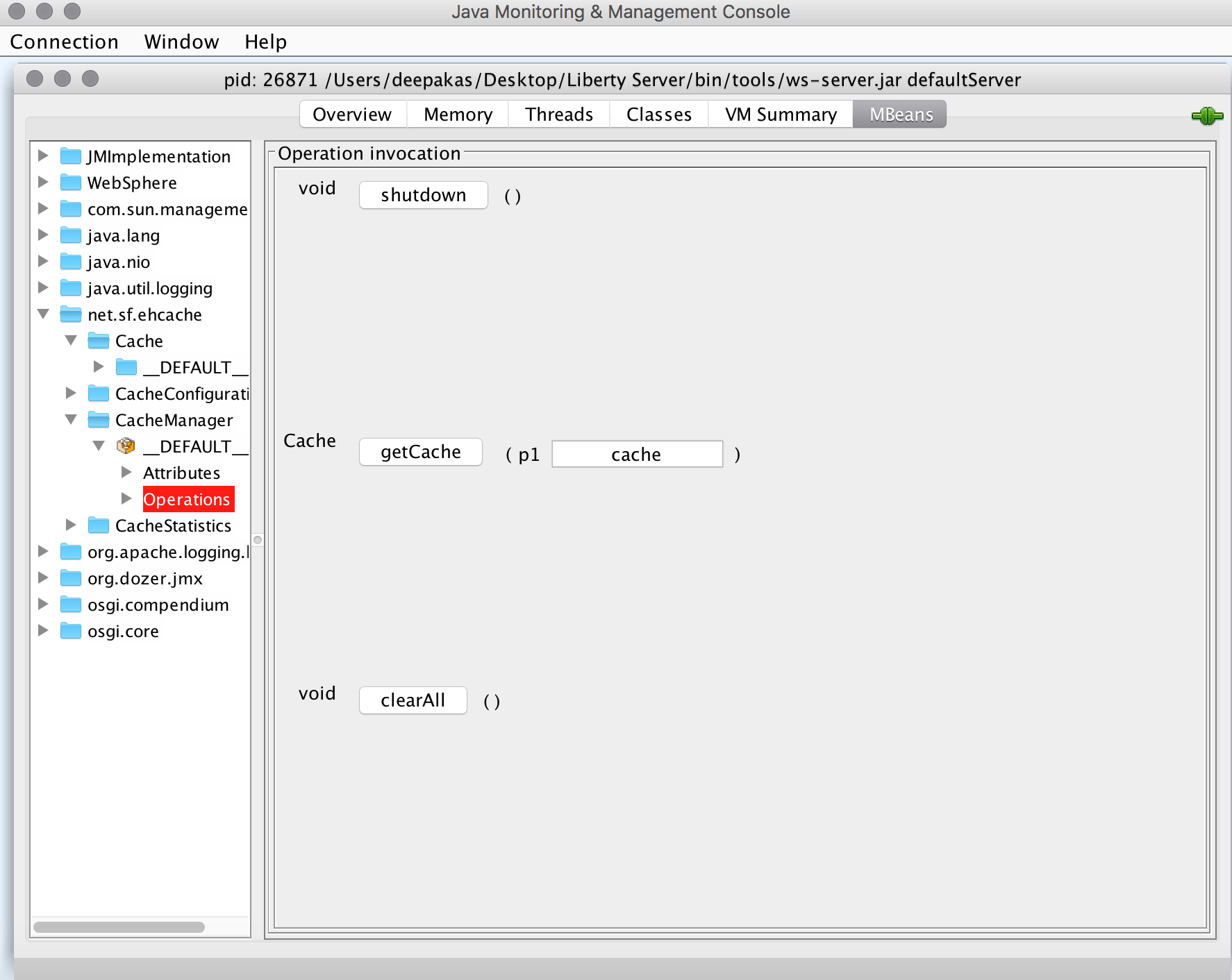 Monitoring Cache Date In Ehcache Using Jmx And Jconsole