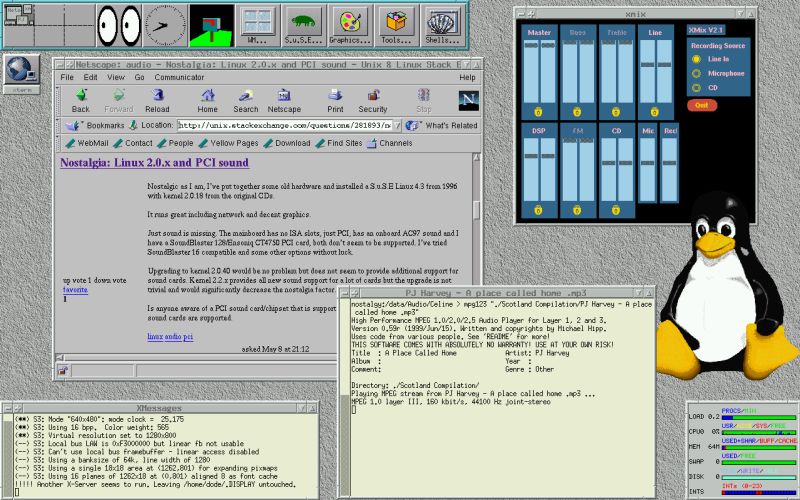 Linux 2 0 1 - Modern Vintage Art - Mobile