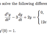 Ordinary Differential Equations Ode Using Laplace Transform
