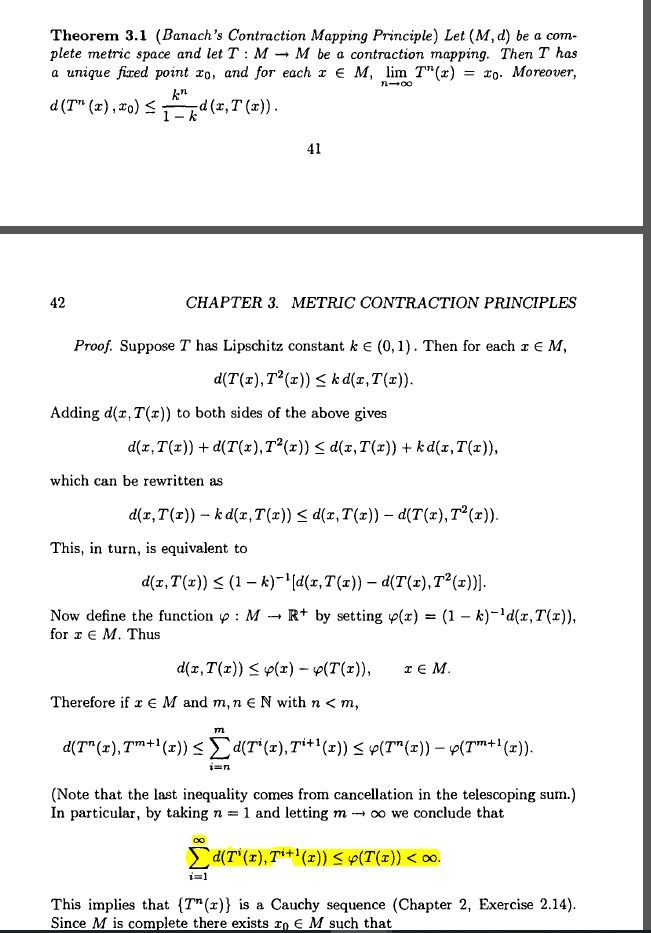 Functional Analysis Banach S Contraction Mapping Principle Theorem Mathematics Stack Exchange - Best City Images in Mobile