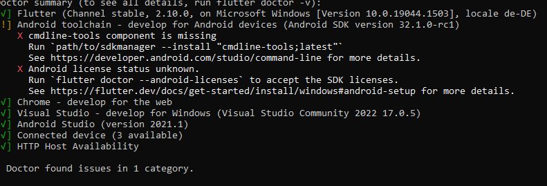 Flutter Flutter Doctor Gt Android Toolchain Develop For Android - Best Light Wallpapers in HD