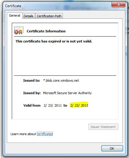 Windows Azure Storage Issue Expired Https Certificate Possibly At - Abstract Arts - Elegant 4K Collection