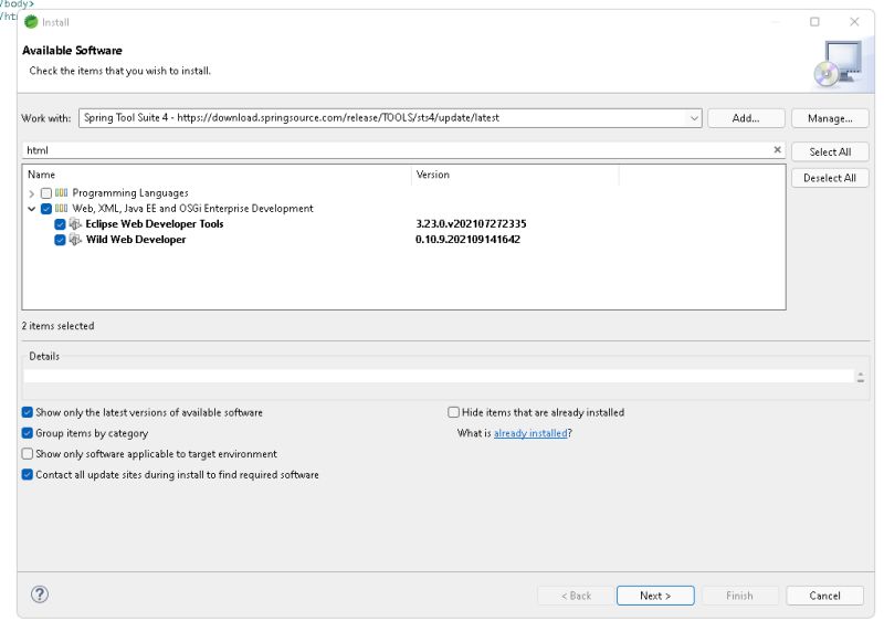 Java Html File Not Showing In Select Wizard In Spring Tool Suite - HD Landscape Pictures for Desktop