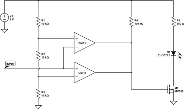 Analog Window Comparator To Drive Led Electrical Engineering Stack - Premium Minimal Design Gallery - Mobile