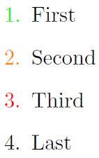 Color Make Enumerate Numbering Different Colours Tex Latex Stack - Best Light Images in High Resolution