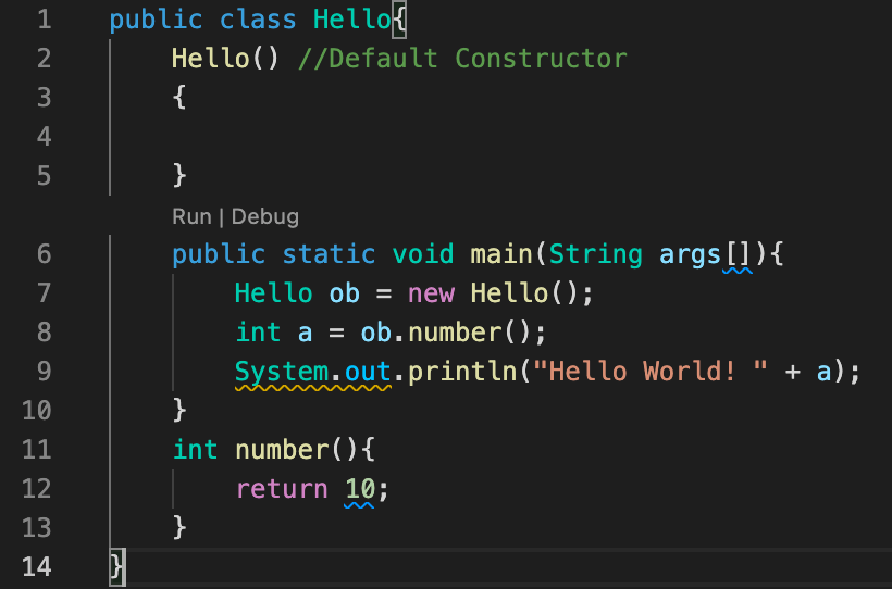 Error Squiggles Java 
