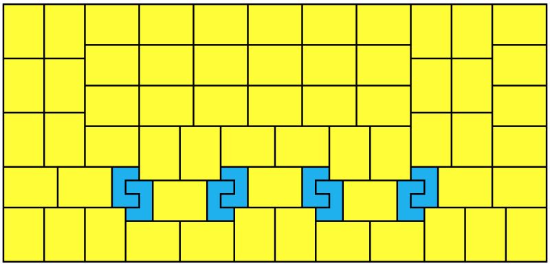 Geometry Tiling Rectangles With U Pentomino Plus Rectangles - Download Perfect Vintage Picture | Retina