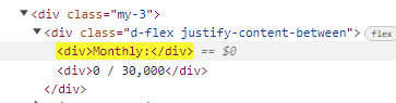 Screenshot of div