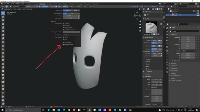 Sculpting On The Wrong Side Blender Stack Exchange - Premium Colorful Texture Gallery - Mobile