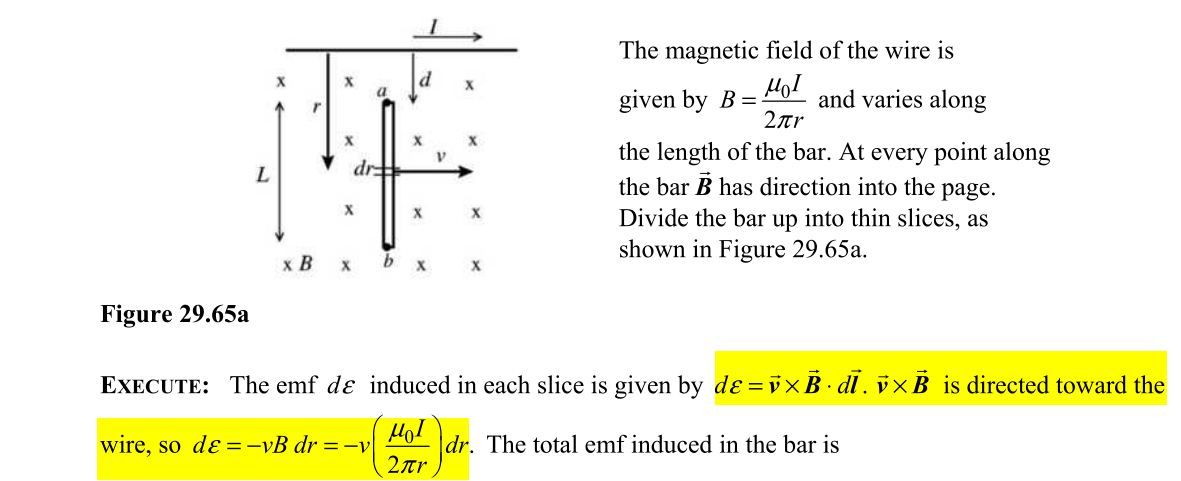 homework and exercises - determining Induced emf\/current through v x B ...