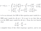 Calculus Of Variations Clarification On Euler Lagrange Equation