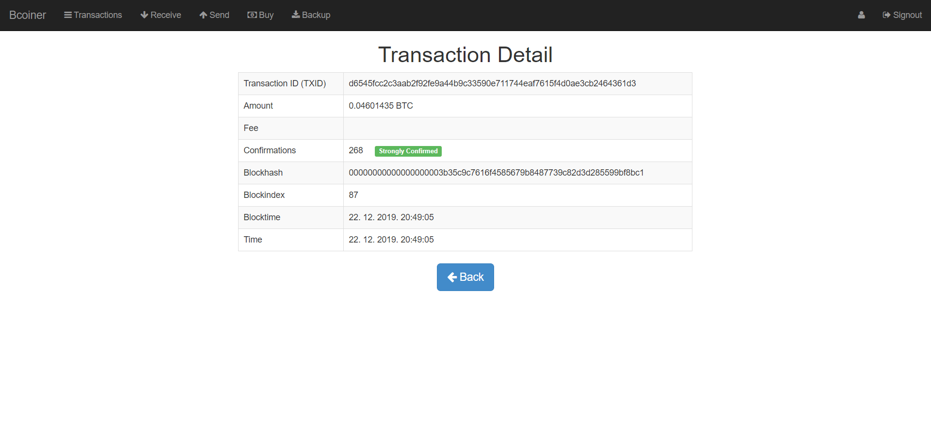 The public keys involved, the outputs, etc.). Bcoiner wallet - balance is showing as zero? - Bitcoin Stack Exchange