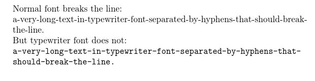 Line Breaking Linebreak Before Texttt Tex Latex Stack Exchange - Mobile Light Patterns for Desktop