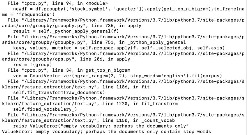 Python Valueerror Empty Vocabulary Perhaps The Documents Only - City Photos - Professional 4K Collection