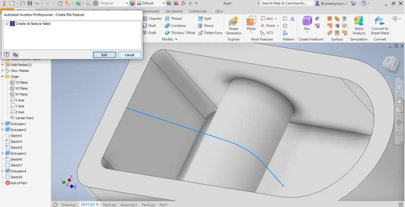 Rib Function Cannot Create Rib Autodesk Community - Premium Abstract Picture Gallery - High Resolution