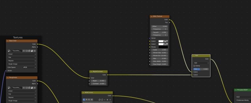 Use Brick Texture Node As An Overlay To Simulate Tiling Blender Stack - Elegant Landscape Picture - Full HD