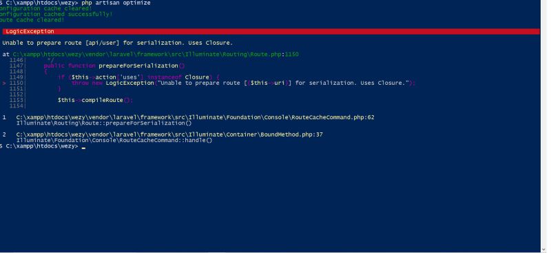 Php Artisan Optimize Unable To Prepare Route Login For Serialization Another Route Has - Best Sunset Images in 8K