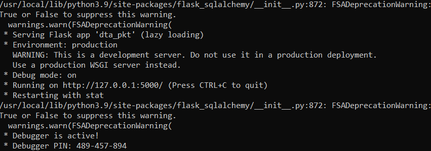 FLask running