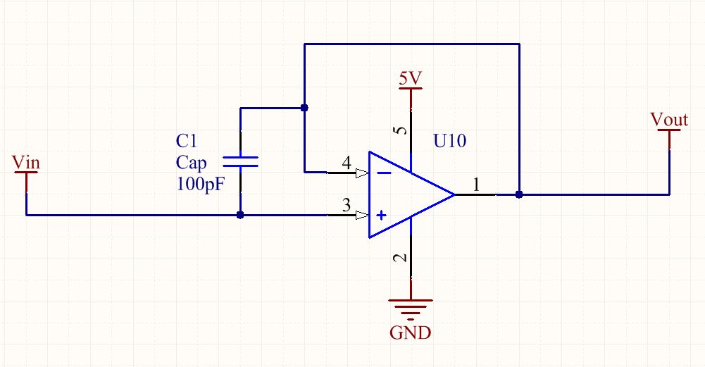 Purpose Of A Capacitor Between Op Amp Inputs In Buffer