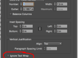 Adobe Indesign Text Wrap Have Two Text Boxes Behave Differently