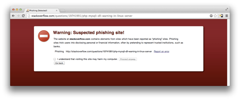 Chrome Phishing Warning On Main Meta Stack Exchange - Elegant Landscape Image - HD