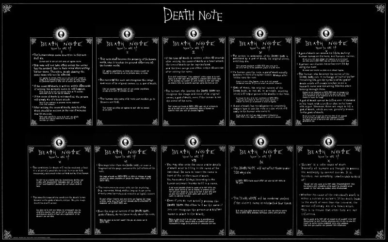 Death Note Rules Pdf - Ultra HD Sunset Pictures for Desktop
