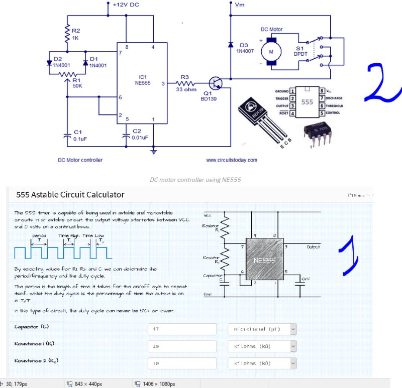Motor Controller 555 Timer Duty Cycle Changing Formula Electrical - High Resolution Light Illustrations for Desktop