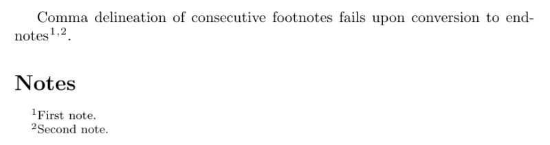 Footnotes Comma Delineation Of Consecutive Endnotes Tex Latex Stack Exchange - High Resolution Abstract Arts for Desktop