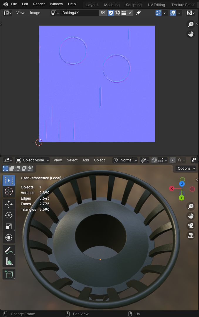 Normal Map Baking Artifacts When Meshes Intersect Polycount - Professional Gradient Background - Mobile