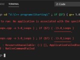 C I Am Getting Terminal Error On Visual Studio Code Stack Overflow