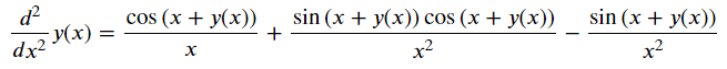 second derivative of y wrt x