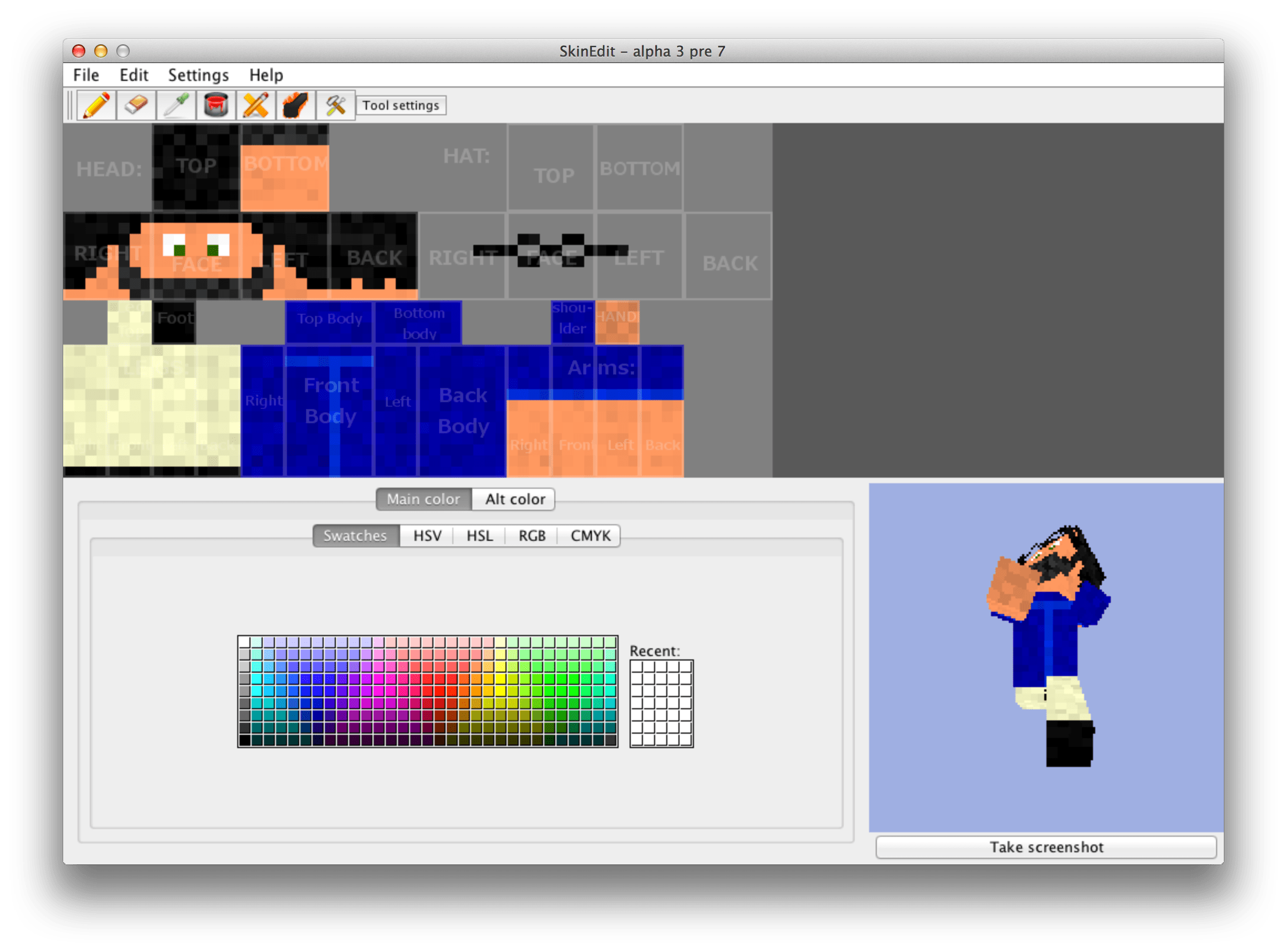 View a minecraft skin as a 3d model?